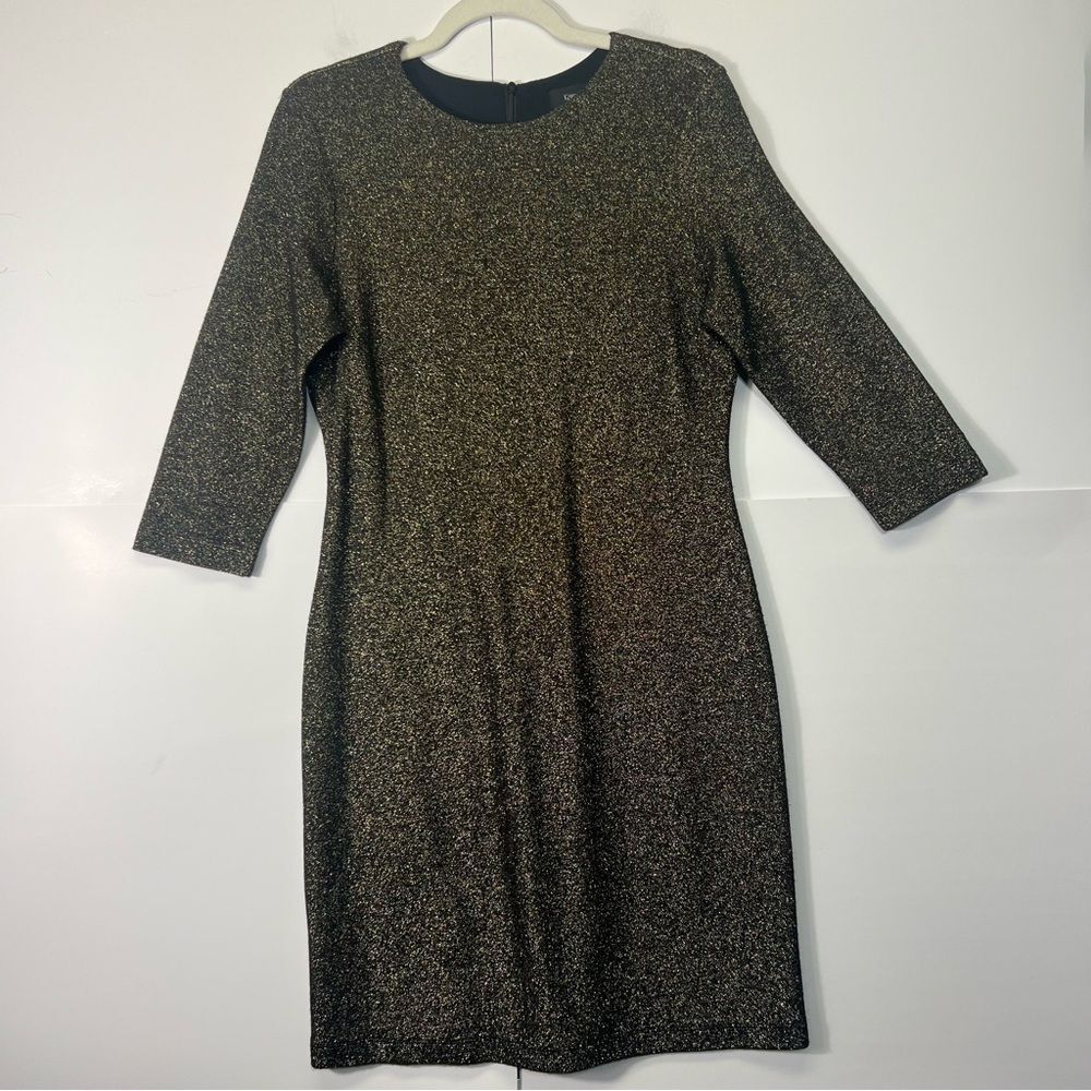 Black $Gold Karen‎ Kane dress 12/L holiday party dress
